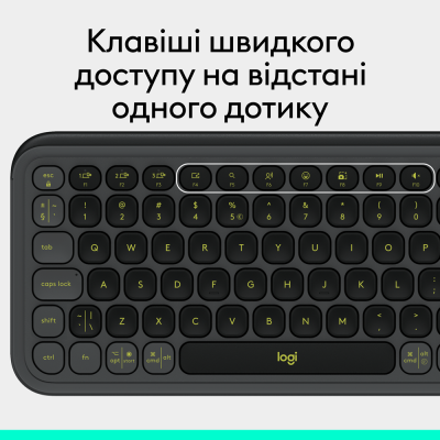 Клавіатура Logitech POP Icon Keys Graphite UKR (L920-013157) (7031715) Клавіатура Logitech POP Icon Keys Graphite UKR (L920-013157) (7031715)