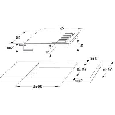 Газова варильна поверхня Gorenje GTW 642 SYW (BG6IB-G0B) (6624102)