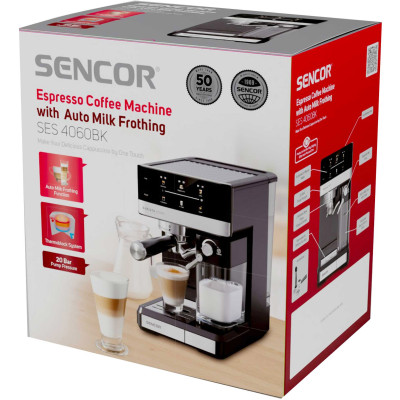 Кавоварка еспресо Sencor SES 4060BK (7255839) Кавоварка еспресо Sencor SES 4060BK (7255839)