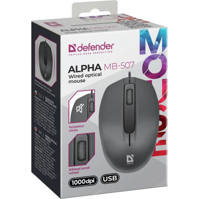 Миша Defender Alpha MB-507 Black (52507) (7191275) Миша Defender Alpha MB-507 Black (52507) (7191275)