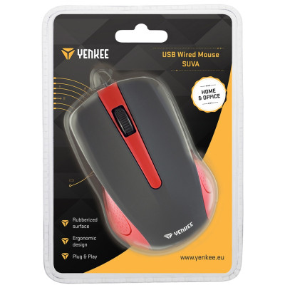 Миша комп'ютерна Yenkee YMS 1015RD Mouse USB Suva Red (7090563) Миша комп'ютерна Yenkee YMS 1015RD Mouse USB Suva Red (7090563)