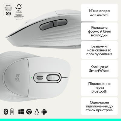 Миша Logitech Signature Comfort Plus M850 L White (910-007715)  (7285515)