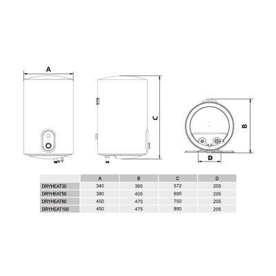 Водонагрівач Gorenje DryHeat 80 (7259487) Водонагрівач Gorenje DryHeat 80 (7259487)