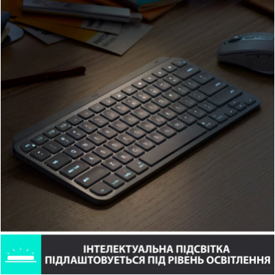 Клавіатура Logitech MX Keys Mini Minimalist Wireless US Pale Grey (920-010499) (6836256)