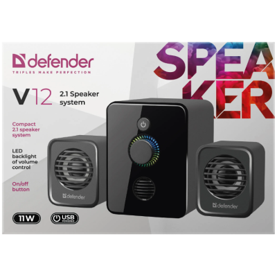 Акустика Defender 2.1 V12, 11Вт USB (65212) (6857923) Акустика Defender 2.1 V12, 11Вт USB (65212) (6857923)