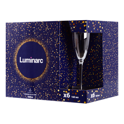 Набір келихів Luminarc Delice Graphite, 6х160 мл (6995351) Набір келихів Luminarc Delice Graphite, 6х160 мл (6995351)