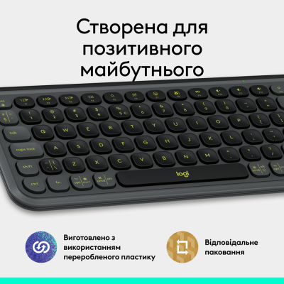 Клавіатура Logitech POP Icon Keys Graphite UKR (L920-013157) (7031715) Клавіатура Logitech POP Icon Keys Graphite UKR (L920-013157) (7031715)