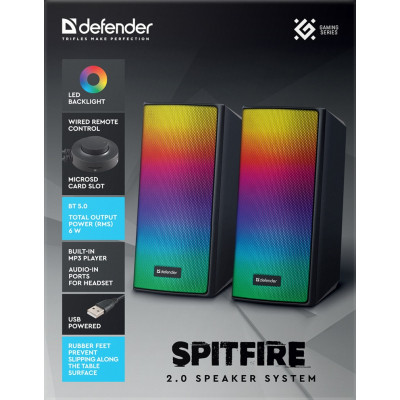 Акустика Defender Spitfire 6W Black (65047) (7191283) Акустика Defender Spitfire 6W Black (65047) (7191283)
