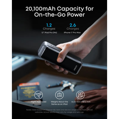 Портативний зарядний пристрій Anker Prime - 20000 mAh 220W PD Black (7263065) Портативний зарядний пристрій Anker Prime - 20000 mAh 220W PD Black (7263065)
