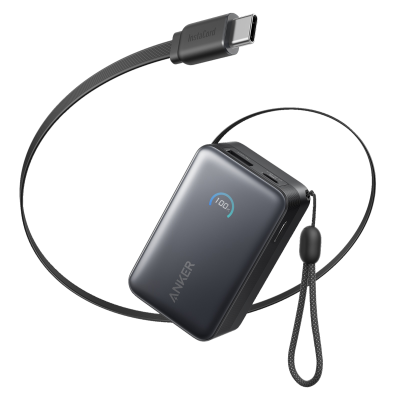 Портативний зарядний пристрій Anker Nano - 10000 mAh 45W Built-In USB-C Cable Black (7206698)