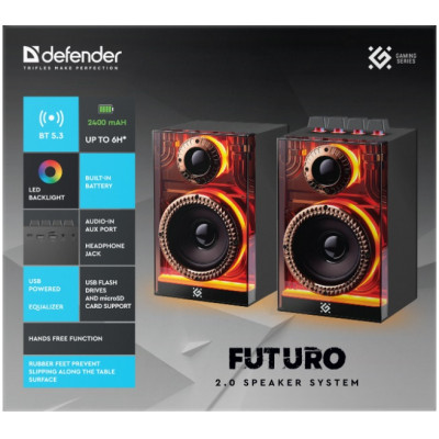 Акустика Defender Futuro, 20Вт Black (65087) (7166636) Акустика Defender Futuro, 20Вт Black (65087) (7166636)