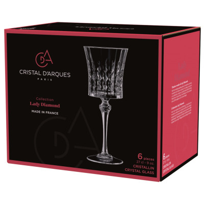 Набір келихів Cristal d'Arques Paris Lady Diamond, 6х270 мл (6672177) Набір келихів Cristal d'Arques Paris Lady Diamond, 6х270 мл (6672177)