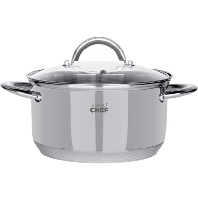 Каструля Bravo Chef 20 см (3.6 л) з кришкою (6720869) Каструля Bravo Chef 20 см (3.6 л) з кришкою (6720869)