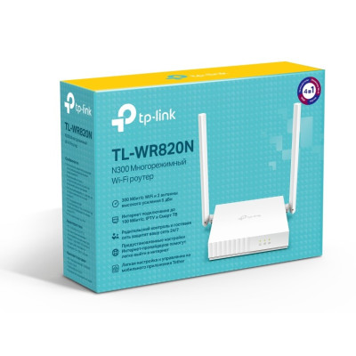 Бездротовий маршрутизатор TP-Link TL-WR820N Router (v2) 300M Wireless (2-Antenna) (6469503) Бездротовий маршрутизатор TP-Link TL-WR820N Router (v2) 300M Wireless (2-Antenna) (6469503)