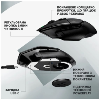 Миша Logitech G502 X LIGHTSPEED Black (910-006180) (6823491) Миша Logitech G502 X LIGHTSPEED Black (910-006180) (6823491)