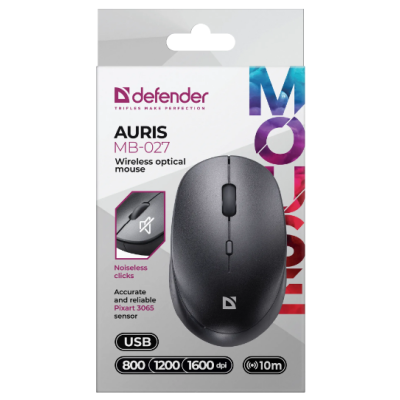 Миша Defender Auris MB-027, Black (52027) (6893350) Миша Defender Auris MB-027, Black (52027) (6893350)