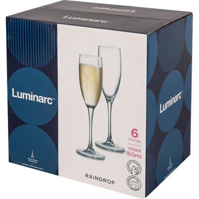 Набір келихів Luminarc Raindrop, 6х160 мл (V5929) (6887056) Набір келихів Luminarc Raindrop, 6х160 мл (V5929) (6887056)