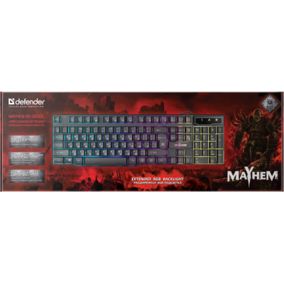 Клавіатура Defender Mayhem GK-360DL RGB (45362) (6948608) Клавіатура Defender Mayhem GK-360DL RGB (45362) (6948608)
