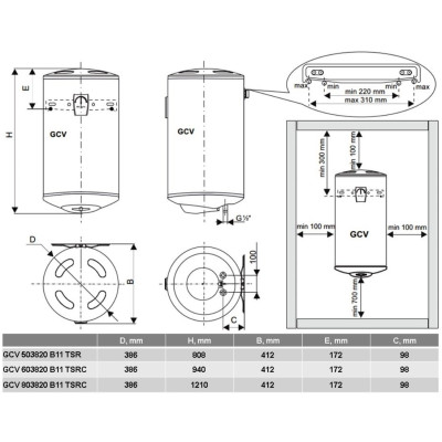 Водонагрівач Tesy Bilight Slim GCV 803820 B11 TSRC (7229701) Водонагрівач Tesy Bilight Slim GCV 803820 B11 TSRC (7229701)