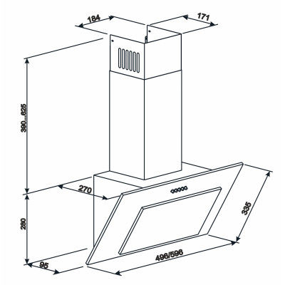Витяжка Eleyus Vertical 1000 60 WH (6563686)