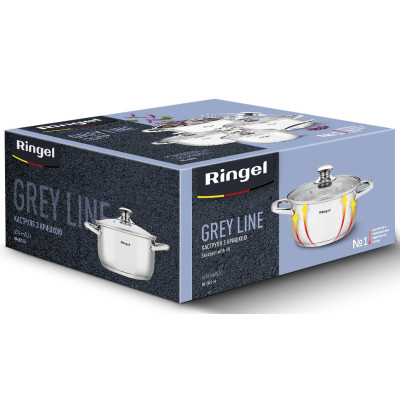 Каструля Ringel Grey line (5.5 л) 24 см (6932750) Каструля Ringel Grey line (5.5 л) 24 см (6932750)