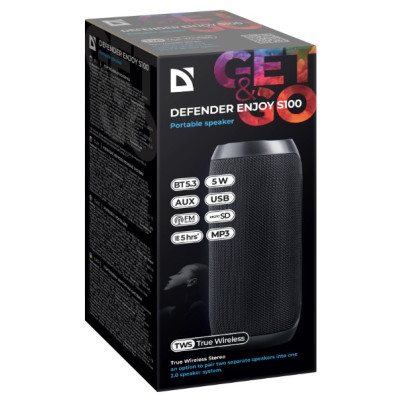 Портативна акустика Defender Enjoy S100 Black (65101) (6974735) Портативна акустика Defender Enjoy S100 Black (65101) (6974735)