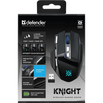 Миша Defender Knight GM-885 Black (52885) (7229090) Миша Defender Knight GM-885 Black (52885) (7229090)