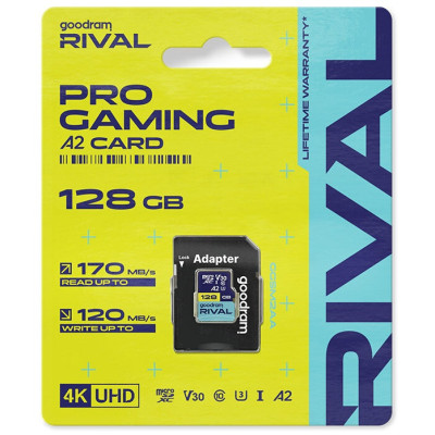 Карта пам'яті GoodRam RIVAL microSDXC 64GB V30 A2 (UHS I U3) + ad (7284586) Карта пам'яті GoodRam RIVAL microSDXC 64GB V30 A2 (UHS I U3) + ad (7284586)