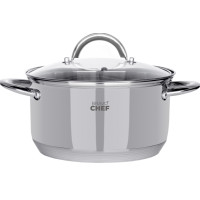 Каструля Bravo Chef 22 см (4.35 л) з кришкою (6720870) Каструля Bravo Chef 22 см (4.35 л) з кришкою (6720870)