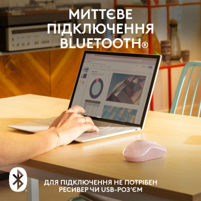 Миша Logitech M240 Silent Bluetooth Rose (6878948)