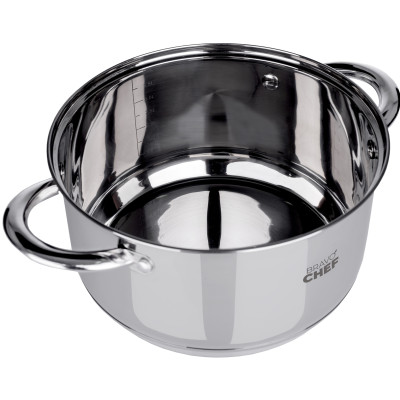 Каструля Bravo Chef 22 см (4.35 л) з кришкою (6720870) Каструля Bravo Chef 22 см (4.35 л) з кришкою (6720870)
