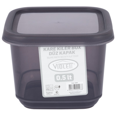 Контейнер для сипучих Violet House 0297 Transparent Black 0.5 л (6859644) Контейнер для сипучих Violet House 0297 Transparent Black 0.5 л (6859644)