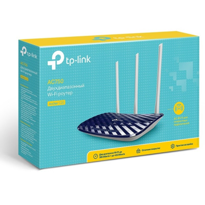 Бездротовий маршрутизатор TP-Link Archer C20 AC750 3-ant Wireless Router (6370748)