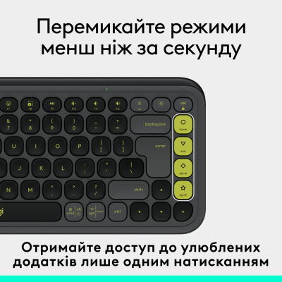 Клавіатура Logitech POP Icon Keys Graphite UKR (L920-013157) (7031715) Клавіатура Logitech POP Icon Keys Graphite UKR (L920-013157) (7031715)