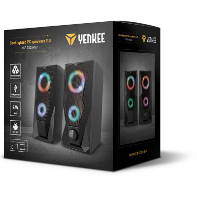 Акустика Yenkee YSP 2003RGB USB Speaker PC 2.0 (7090545) Акустика Yenkee YSP 2003RGB USB Speaker PC 2.0 (7090545)
