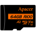Карта пам'ятi Apacer 64GB MicroSDXC UHS-I/U3 Class 10 (AP64GMCSX10U8-R) + SD адаптер (6884059) Карта пам'ятi Apacer 64GB MicroSDXC UHS-I/U3 Class 10 (AP64GMCSX10U8-R) + SD адаптер (6884059)