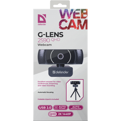 Веб-камера Defender G-lens 2590 QHD 2K 1440p (63113) (7087402) Веб-камера Defender G-lens 2590 QHD 2K 1440p (63113) (7087402)