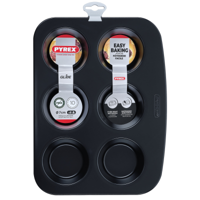 Форма для мафінів Pyrex Glide, 6 шт (7168821) Форма для мафінів Pyrex Glide, 6 шт (7168821)