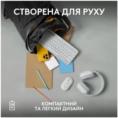 Миша Logitech Pebble Mouse 2 M350s Tonal White (910-007013) (6915627) Миша Logitech Pebble Mouse 2 M350s Tonal White (910-007013) (6915627)