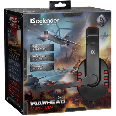 Гарнітура Defender Warhead G-160 Black (64113) (6243399) Гарнітура Defender Warhead G-160 Black (64113) (6243399)