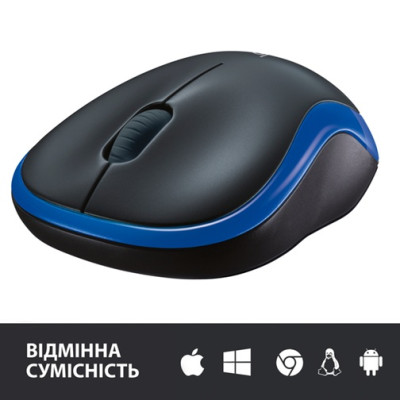 Миша Logitech Wireless Mouse M185 BLUE - EWR2 (910-002236)  (6877534)