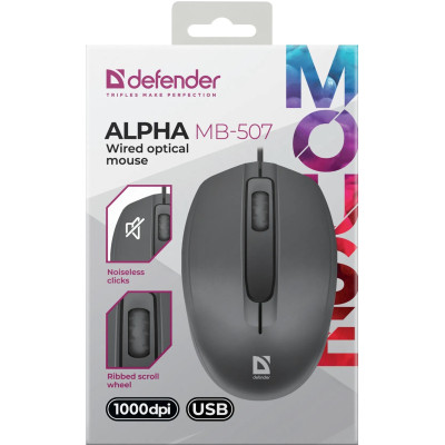 Миша Defender Alpha MB-507 Black (52507) (7191275) Миша Defender Alpha MB-507 Black (52507) (7191275)