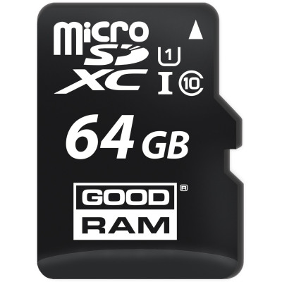 Карта пам'яті GoodRam microSDXC 64GB Class 10 UHS I (M1AA-0640R12) + SD адаптер (6475884) Карта пам'яті GoodRam microSDXC 64GB Class 10 UHS I (M1AA-0640R12) + SD адаптер (6475884)