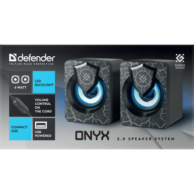 Акустика Defender 2.0 Onyx 6Вт USB Black (65038) (7062982) Акустика Defender 2.0 Onyx 6Вт USB Black (65038) (7062982)