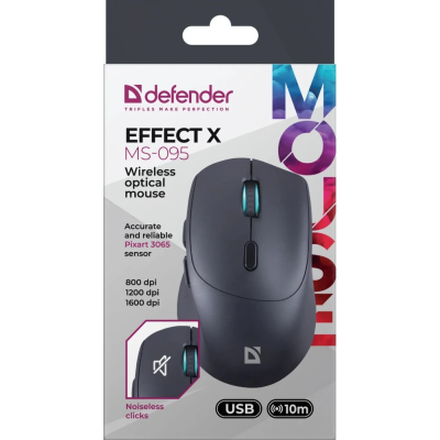 Миша Defender Effect X MS-095 black (52095) (7019394) Миша Defender Effect X MS-095 black (52095) (7019394)