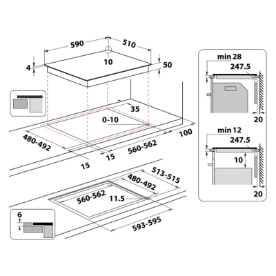 Електрична варильна поверхня Whirlpool WTX6014DCF (7285346) Електрична варильна поверхня Whirlpool WTX6014DCF (7285346)