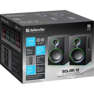 Акустика Defender 2.0 Solar 12BT, 230В Black (65712) (7062983) Акустика Defender 2.0 Solar 12BT, 230В Black (65712) (7062983)