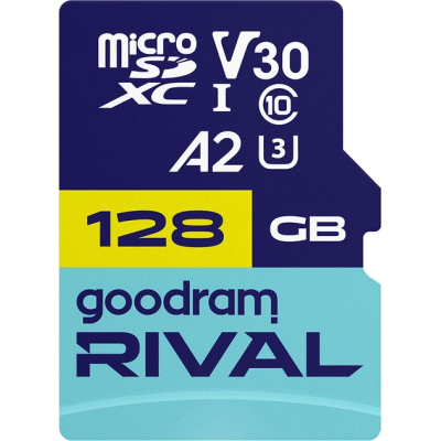 Карта пам'яті GoodRam RIVAL microSDXC 128GB V30 A2 (UHS I U3) + ad (7284592) Карта пам'яті GoodRam RIVAL microSDXC 128GB V30 A2 (UHS I U3) + ad (7284592)