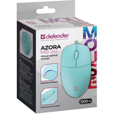 Миша Defender Azora MB-241 Blue (52243) (7130230)