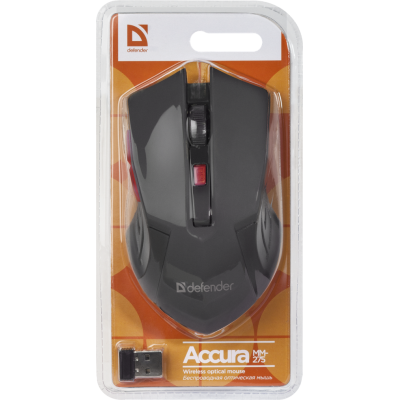 Миша Defender Accura MM-275 Wireless Red (52276) (6414721) Миша Defender Accura MM-275 Wireless Red (52276) (6414721)